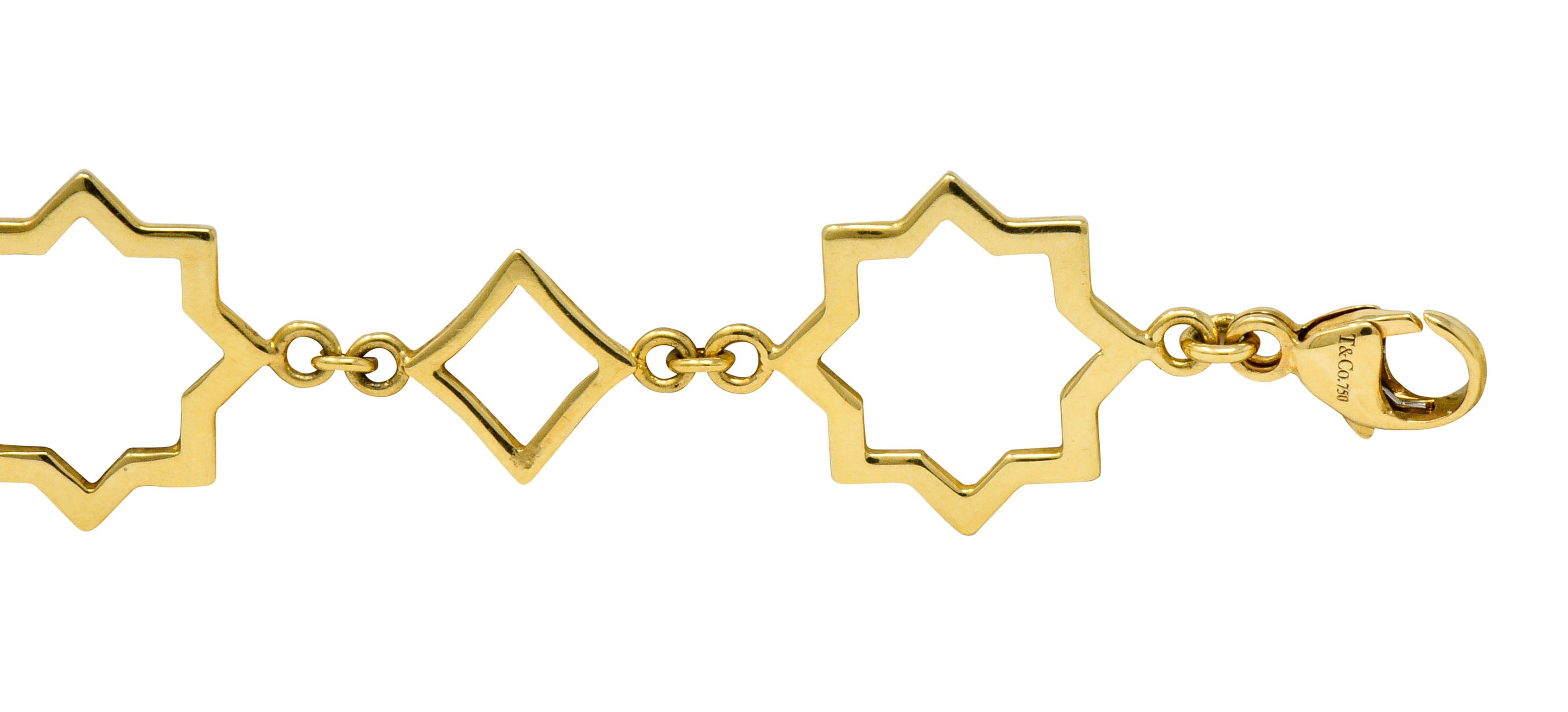 Paloma Picasso Tiffany & Co. 18 Karat Gold Zellige Link Bracelet - Wilson's Estate Jewelry