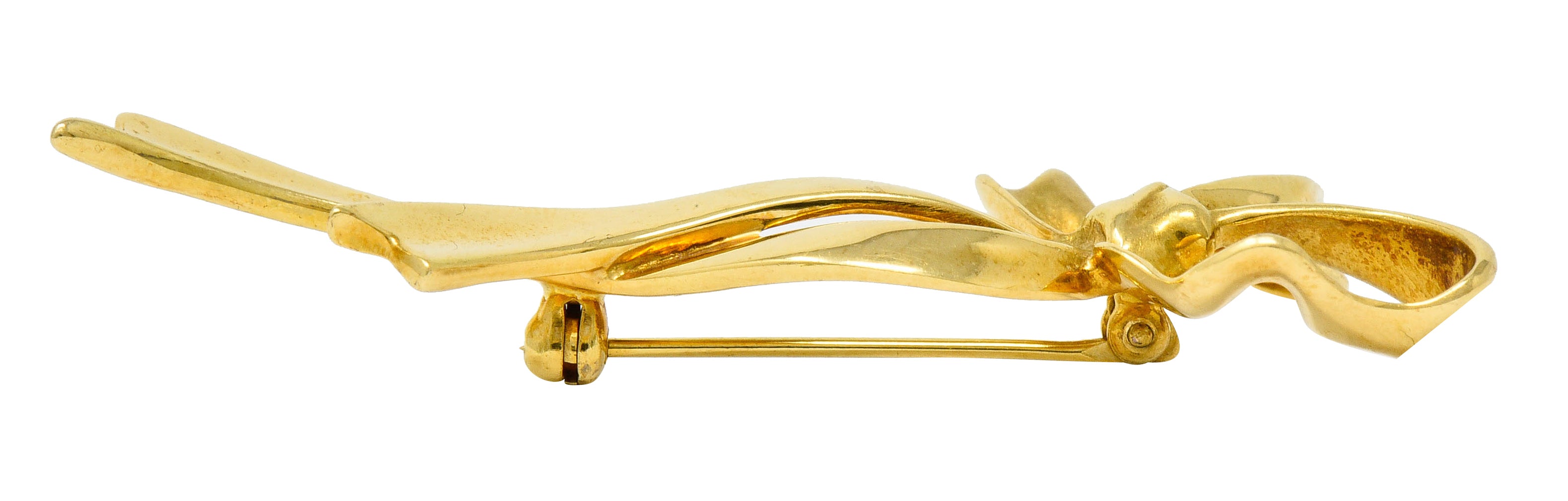 1985 Tiffany & Co. Vintage 18 Karat Gold Ribboned Bow BroochBrooch - Wilson's Estate Jewelry