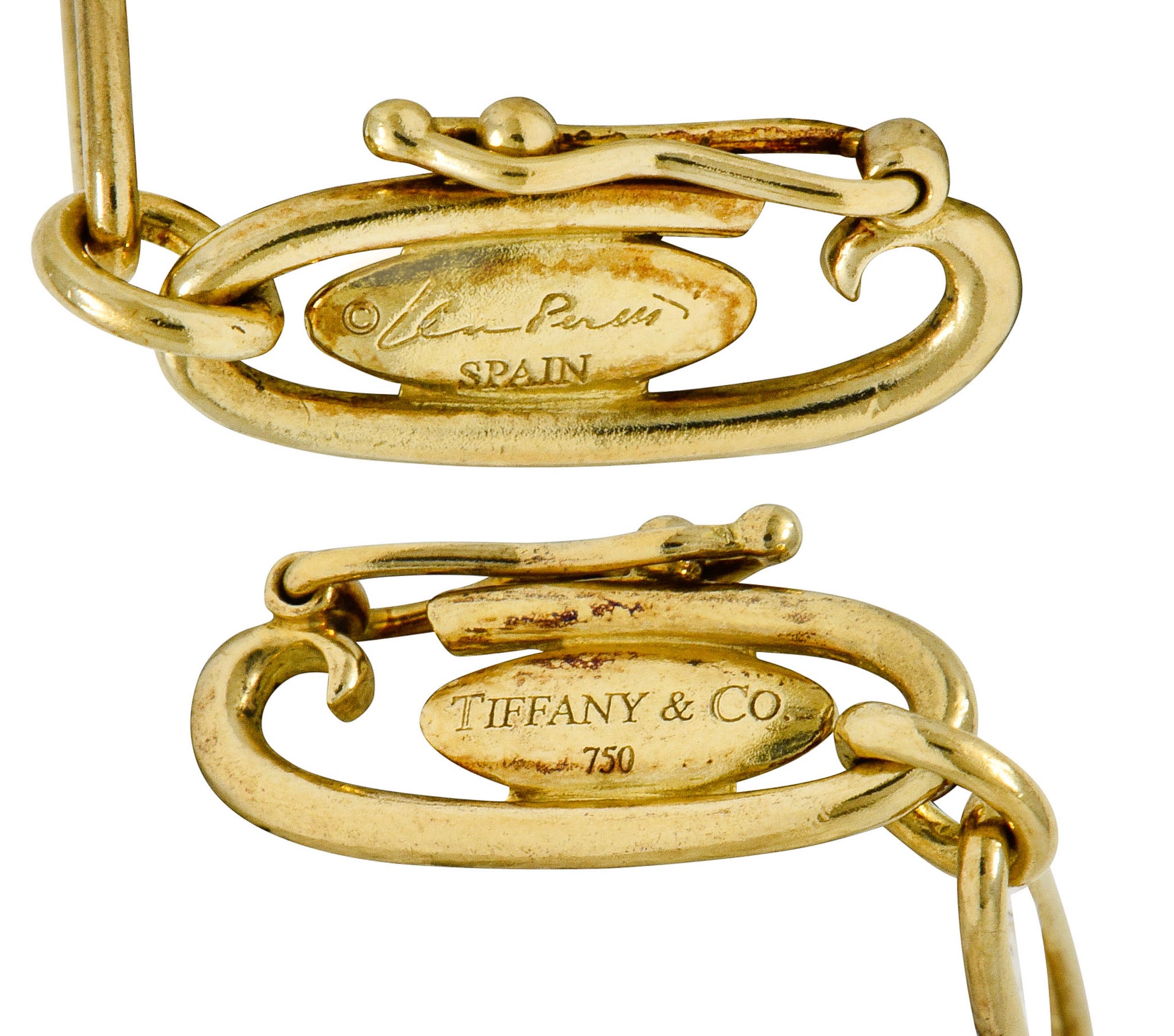 Elsa Peretti Tiffany & Co. Spain 18 Karat Gold Starfish Charm Bracelet - Wilson's Estate Jewelry