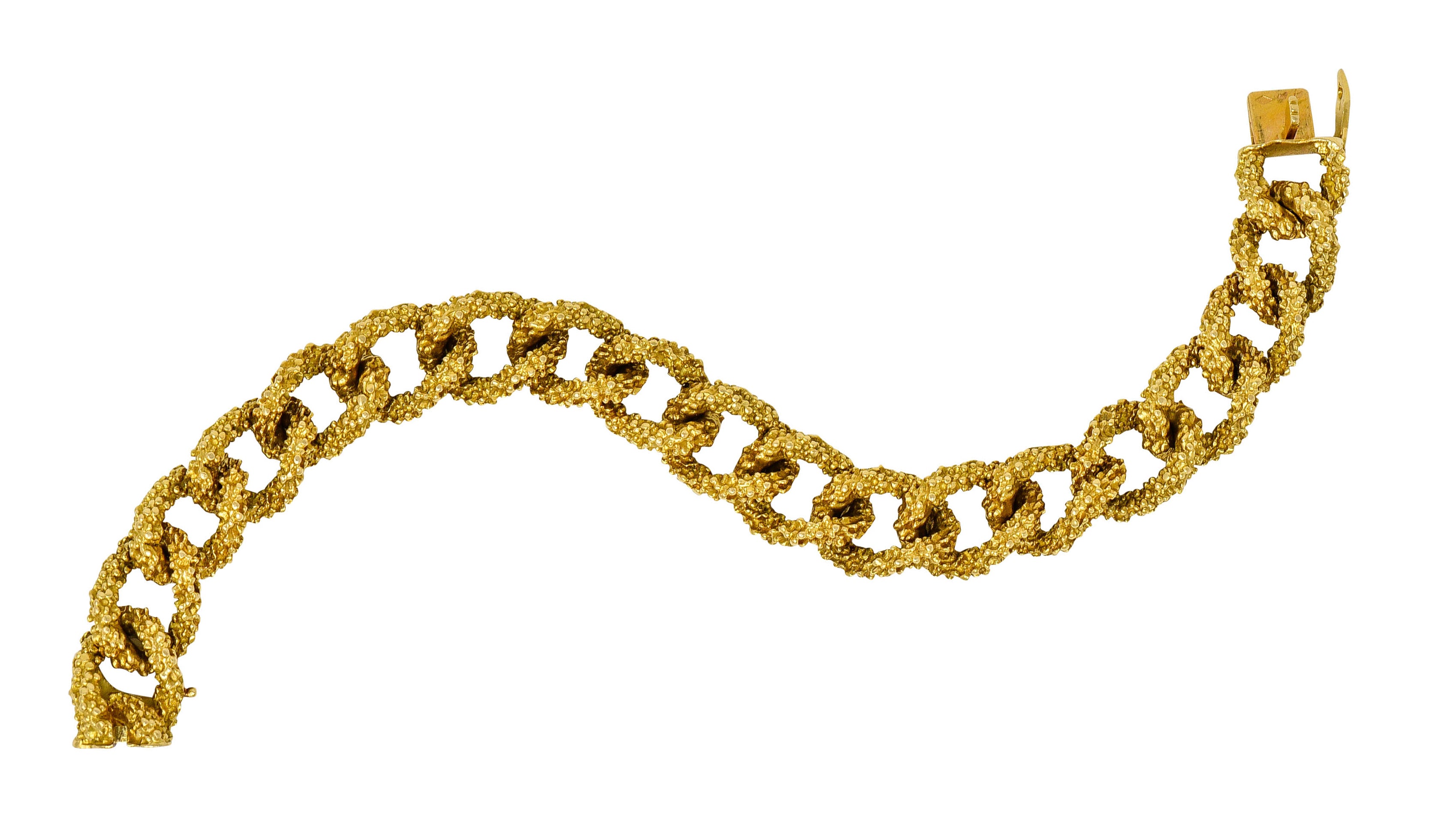 Boucheron Vintage 1960's 18 Karat Gold French Curb Link Bracelet - Wilson's Estate Jewelry