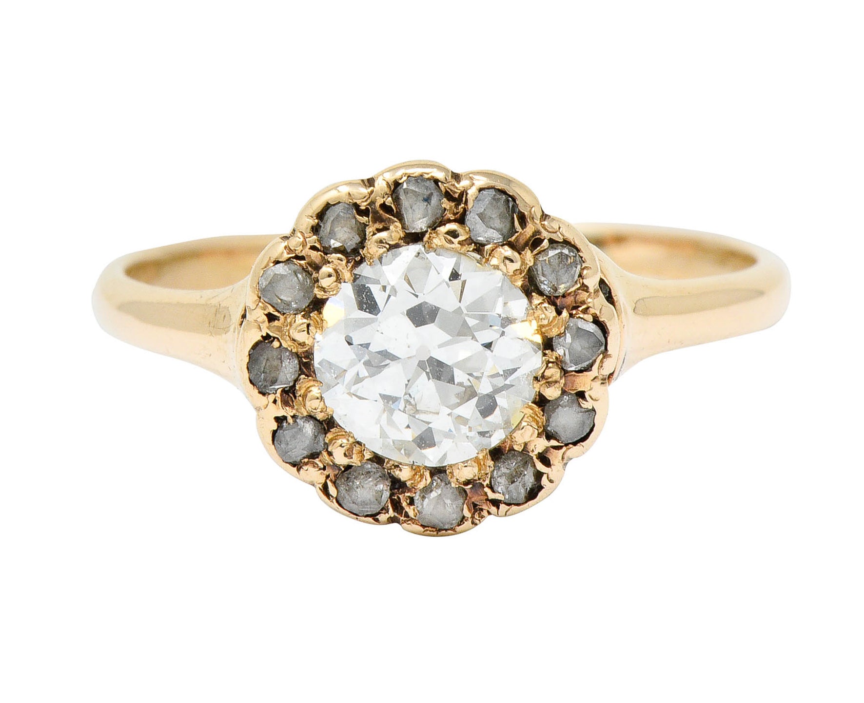 Victorian 0.85 CTW Diamond 14 Karat Gold Cluster Ring Circa 1900Ring - Wilson's Estate Jewelry