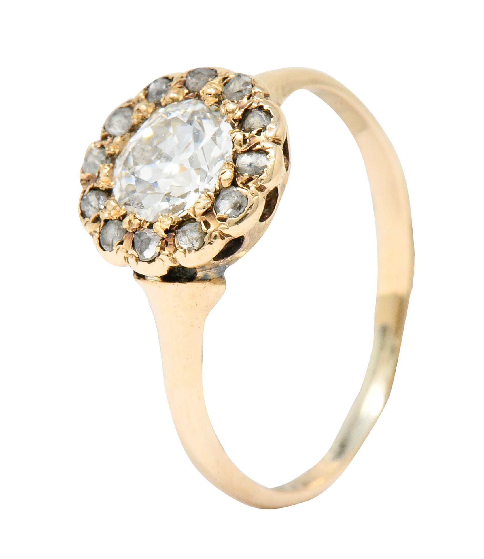 Victorian 0.85 CTW Diamond 14 Karat Gold Cluster Ring Circa 1900Ring - Wilson's Estate Jewelry