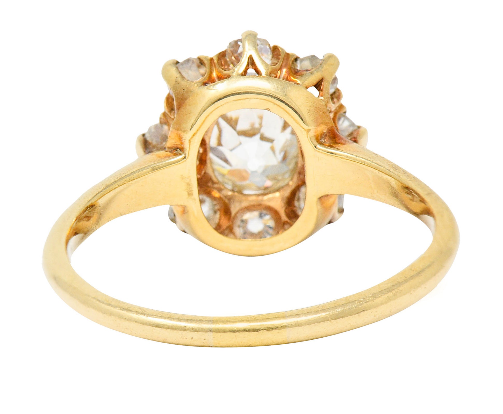 Victorian 1.60 CTW Old Mine Diamond 14 Karat Gold Cluster RingRing - Wilson's Estate Jewelry