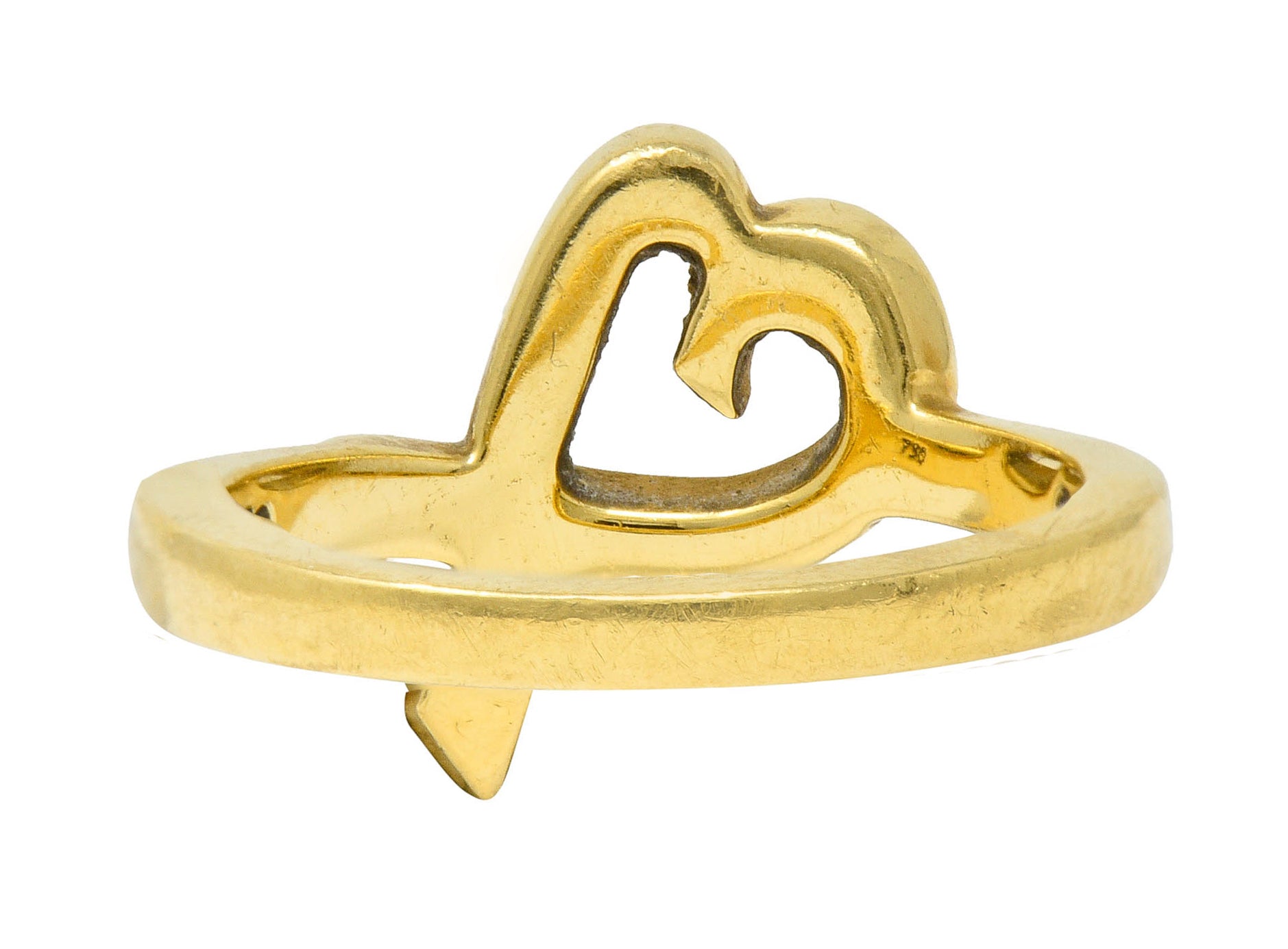 Paloma Picasso Tiffany & Co. 18 Karat Gold Vintage Loving Heart RingRing - Wilson's Estate Jewelry