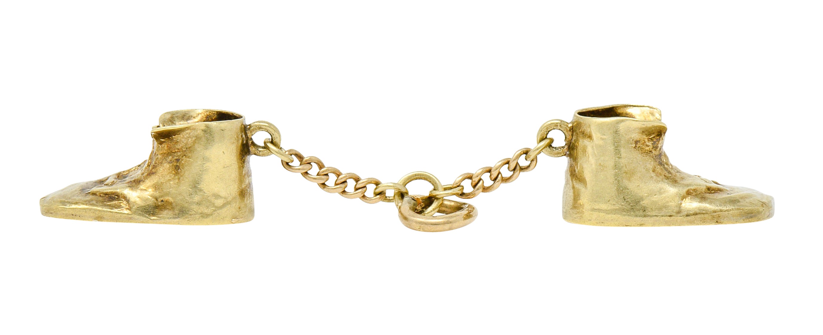 Sloan & Co. Retro 14 Karat Gold Baby Shoe Charm Circa 1940charm - Wilson's Estate Jewelry