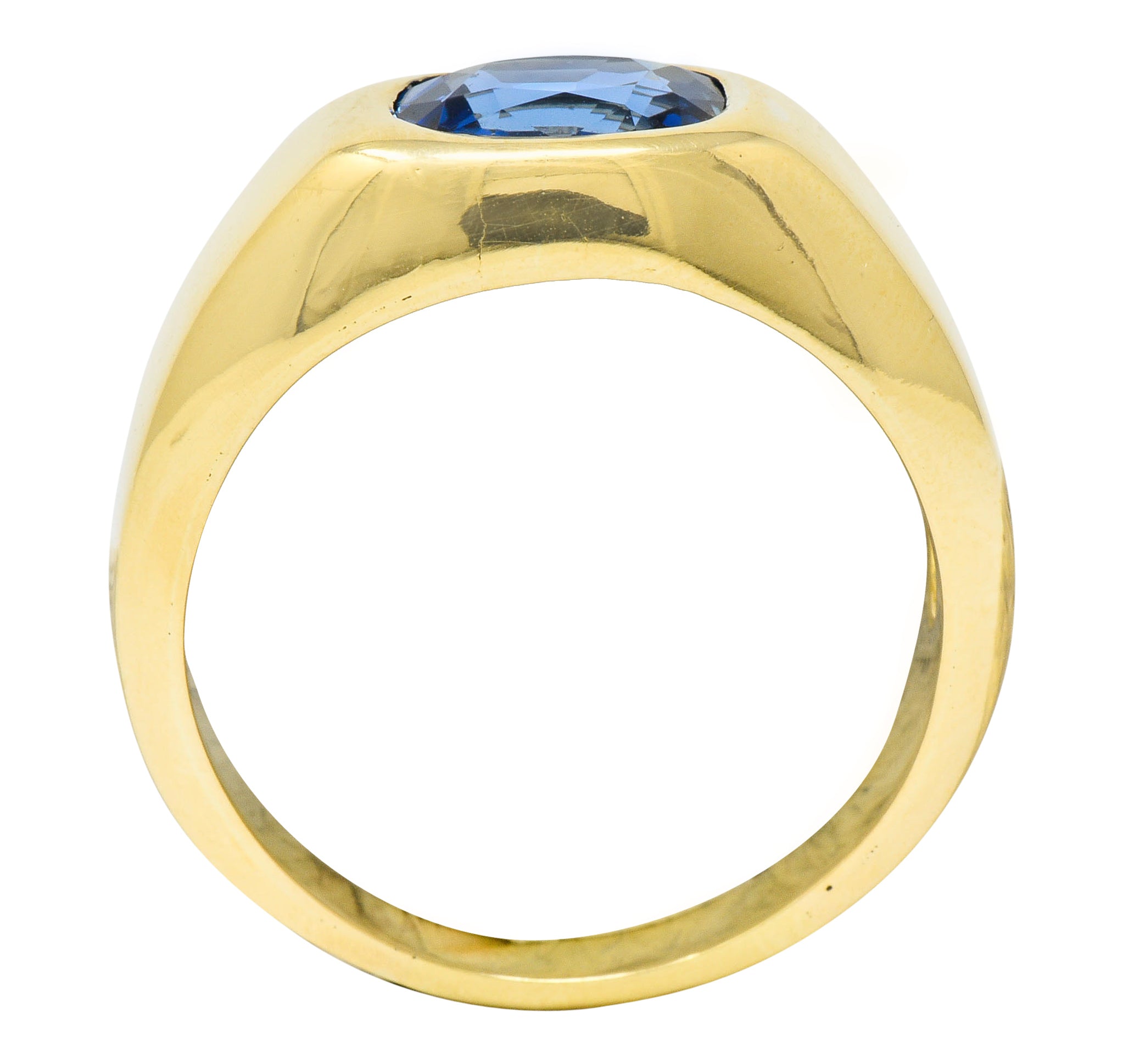 Schlumberger Tiffany & Co. Vintage 3.49 Ctw No Heat Ceylon Sapphire 18 Karat Gold Unisex RingRing - Wilson's Estate Jewelry