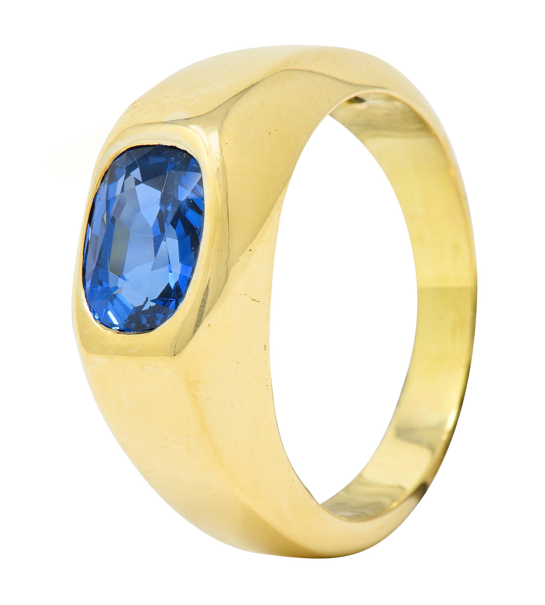 Schlumberger Tiffany & Co. Vintage 3.49 Ctw No Heat Ceylon Sapphire 18 Karat Gold Unisex RingRing - Wilson's Estate Jewelry