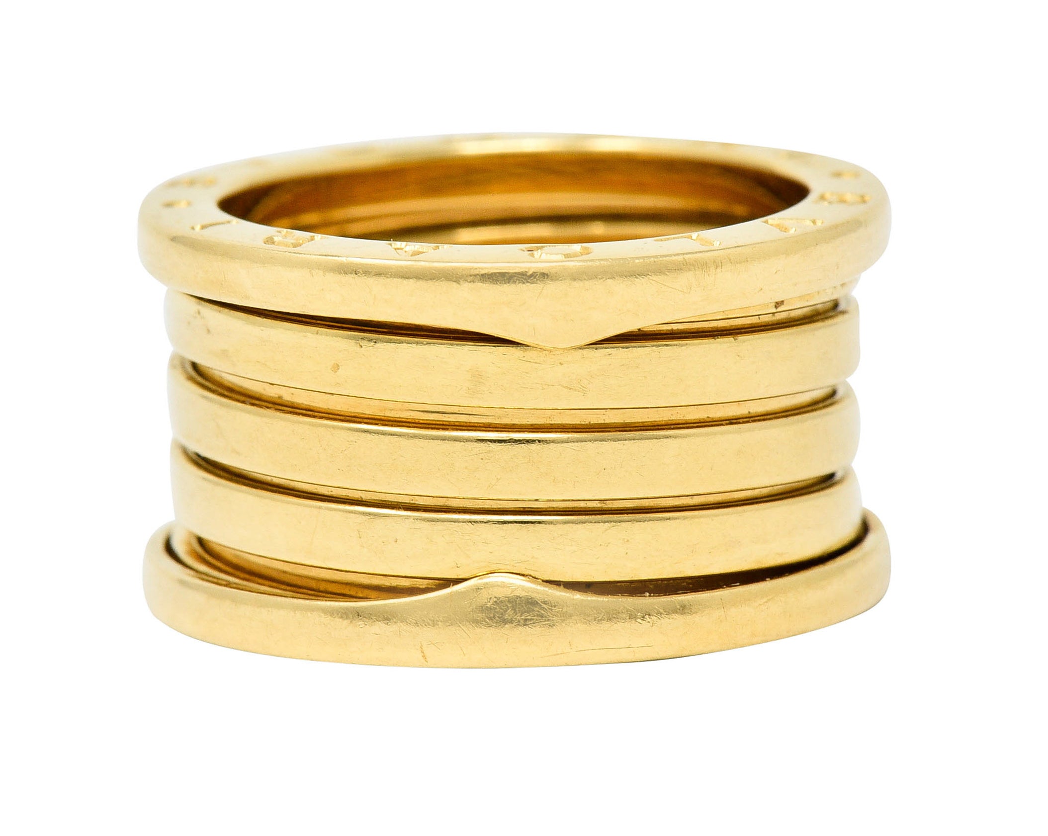 Bulgari 18 Karat Gold B.Zero 1 Tubogas Band Ring | Wilson's Estate Jewelry