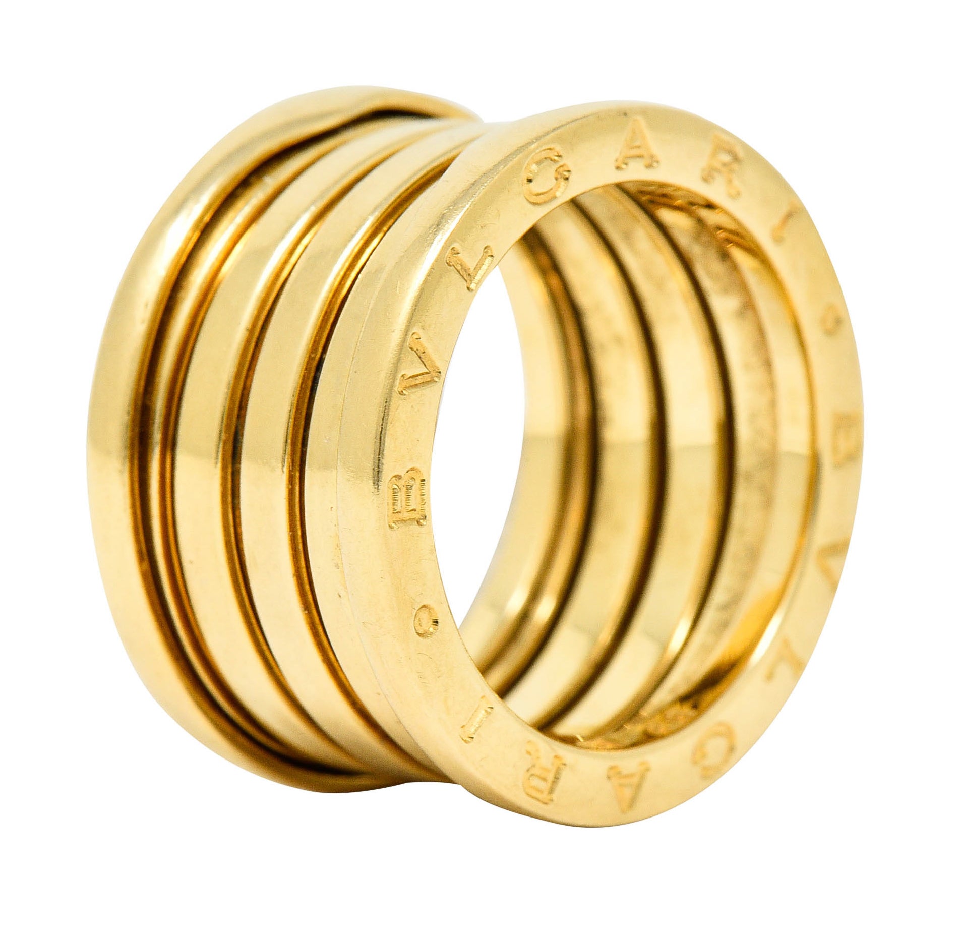 Bulgari 18 Karat Gold B.Zero 1 Tubogas Band RingRing - Wilson's Estate Jewelry