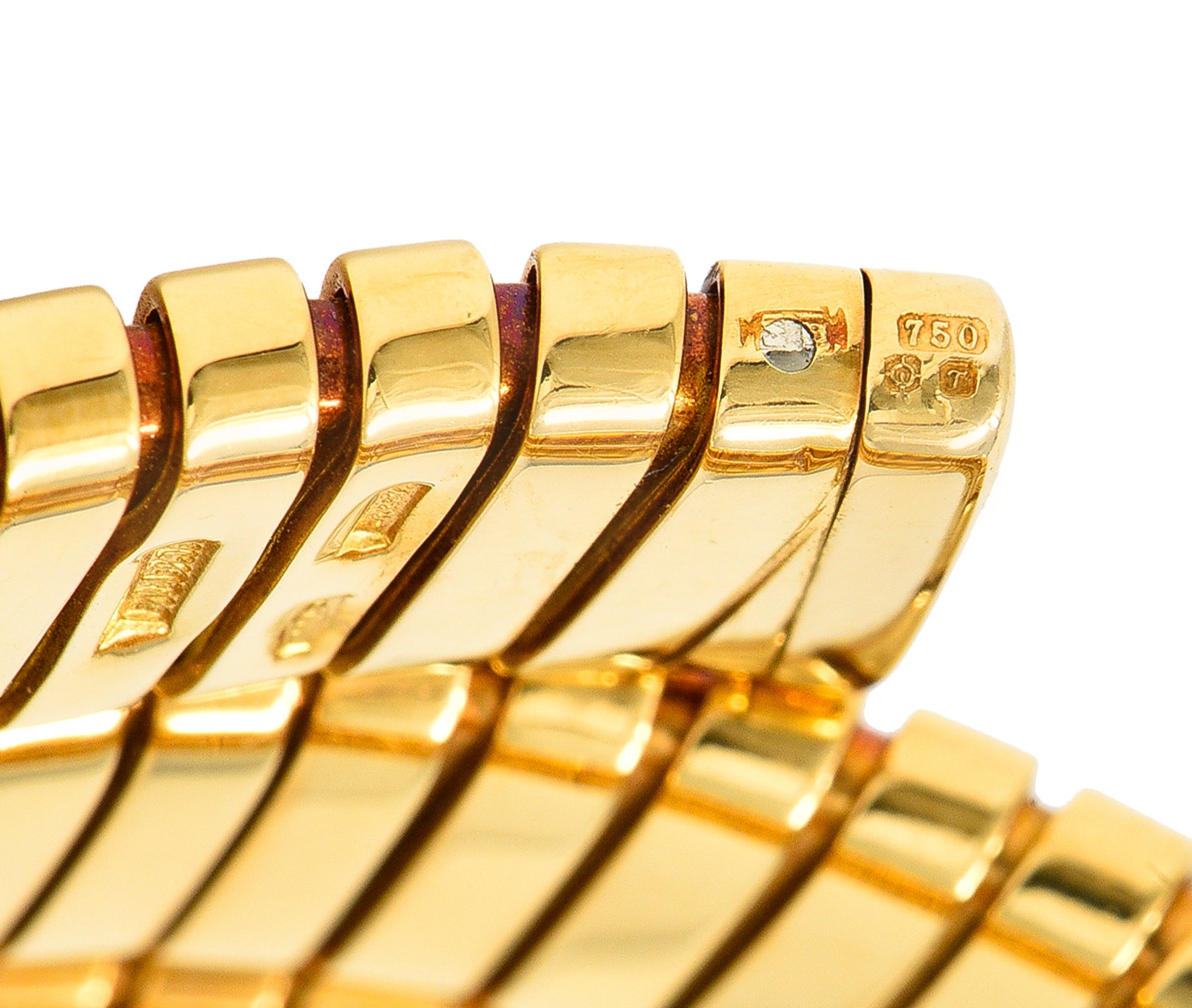 Bulgari 18 Karat Yellow Gold Flexible Tubogas Wrap Coil BraceletBracelet - Wilson's Estate Jewelry