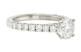 Tacori 1.71 CTW Diamond 18 Karat White Gold Engagement Ring GIARing - Wilson's Estate Jewelry