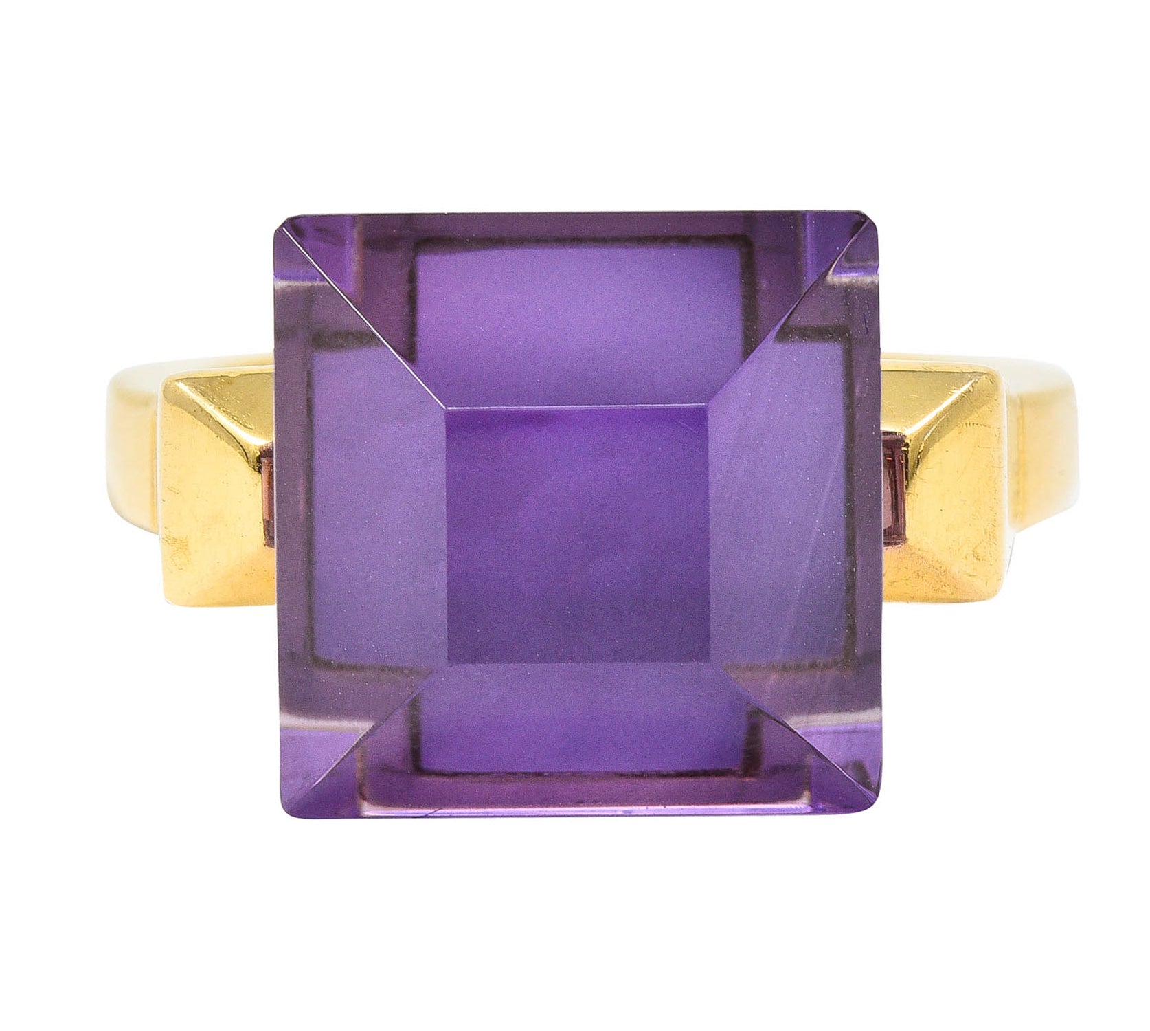 Gucci Amethyst 18 Karat Gold Chiodo Statement RingRing - Wilson's Estate Jewelry