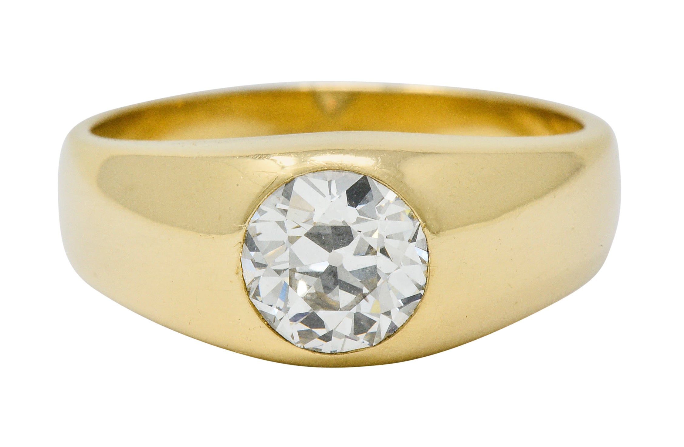 C.D. Peacock 1.75 CTW Old European Cut Diamond 14 Karat Gold Unisex RingRing - Wilson's Estate Jewelry