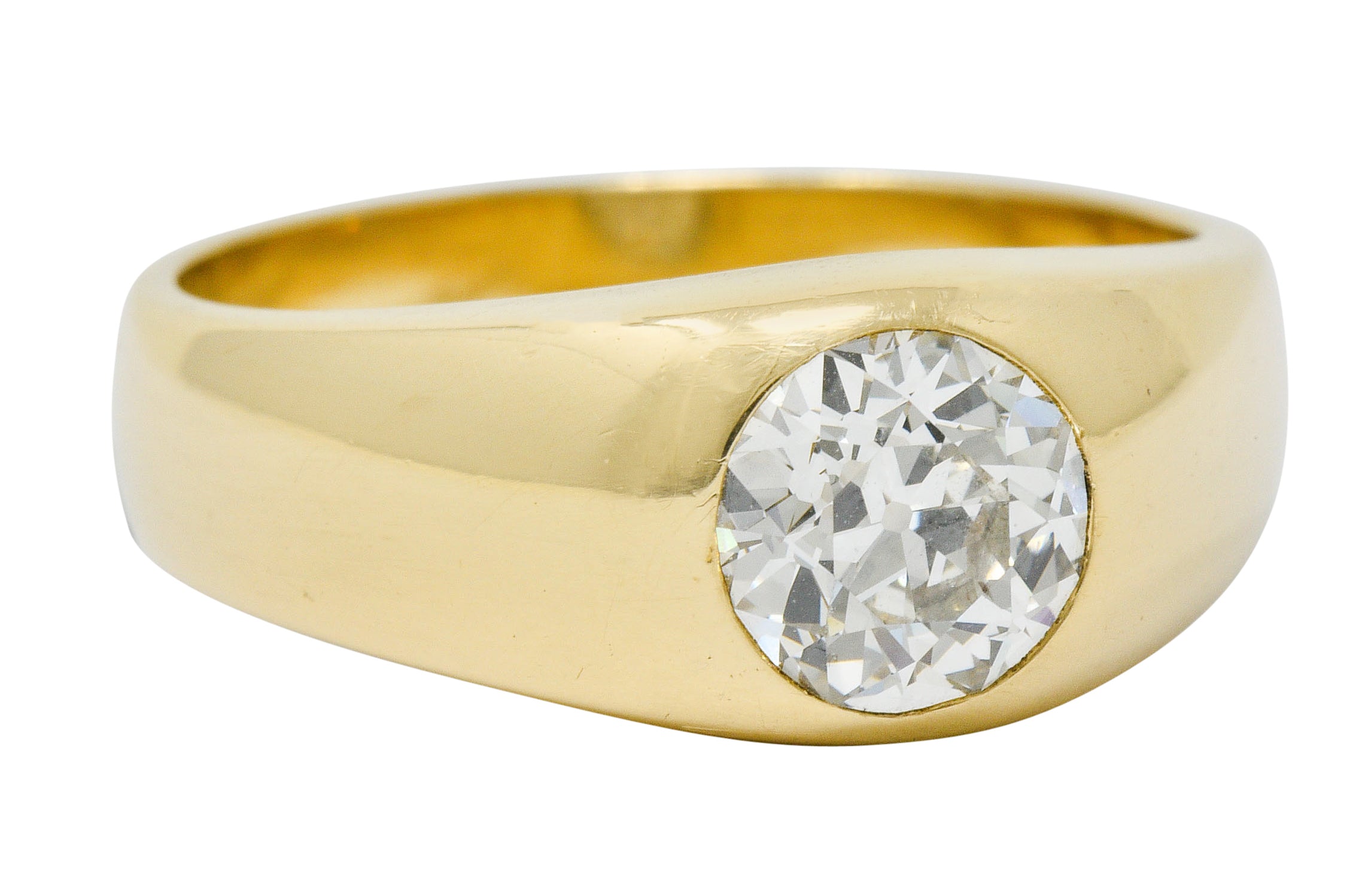 C.D. Peacock 1.75 CTW Old European Cut Diamond 14 Karat Gold Unisex RingRing - Wilson's Estate Jewelry