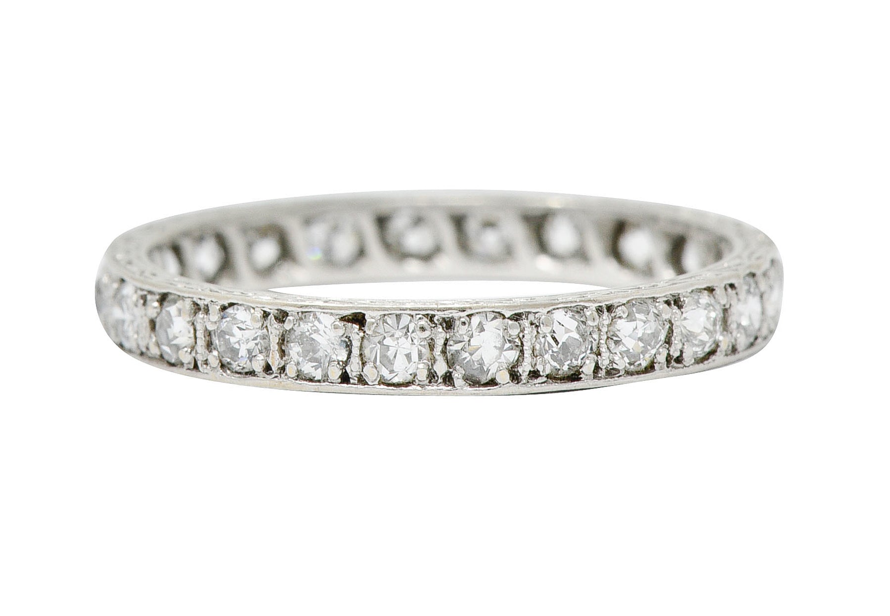 Art Deco 0.72 CTW Diamond Platinum Eternity Band RingRing - Wilson's Estate Jewelry