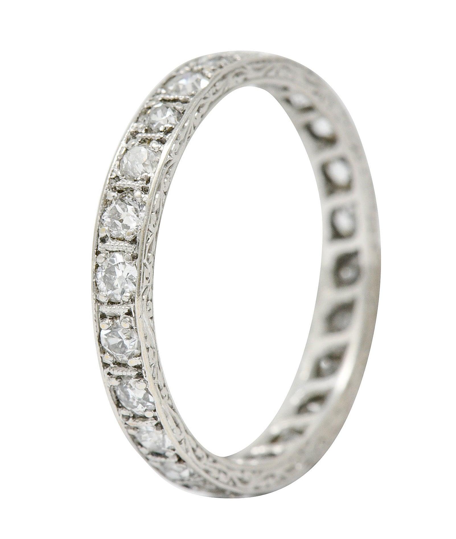 Art Deco 0.72 CTW Diamond Platinum Eternity Band RingRing - Wilson's Estate Jewelry