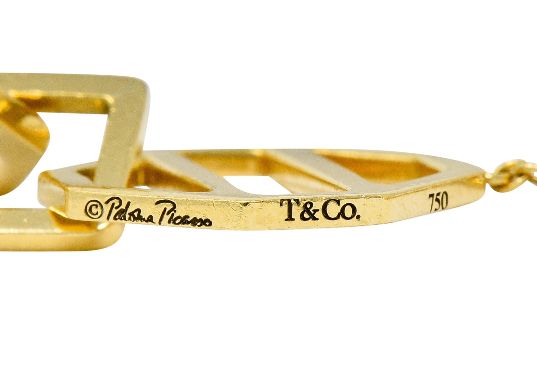 Paloma Picasso Tiffany & Co. Vintage 18 Karat Gold Octagonal Link Braceletbracelet - Wilson's Estate Jewelry