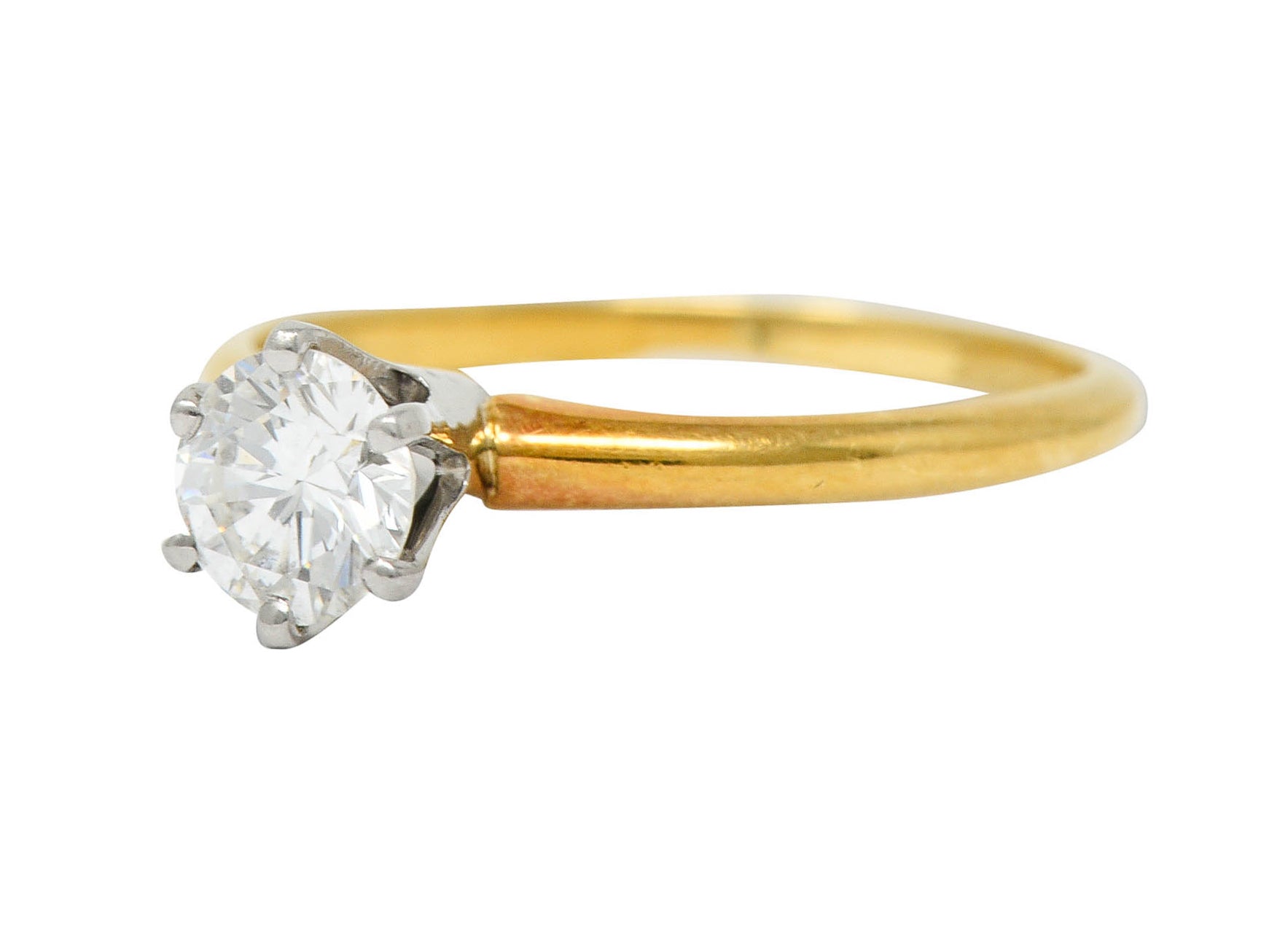 1950's Tiffany & Co. 0.35 CTW Diamond 14 Karat Gold Solitaire Engagement RingRing - Wilson's Estate Jewelry