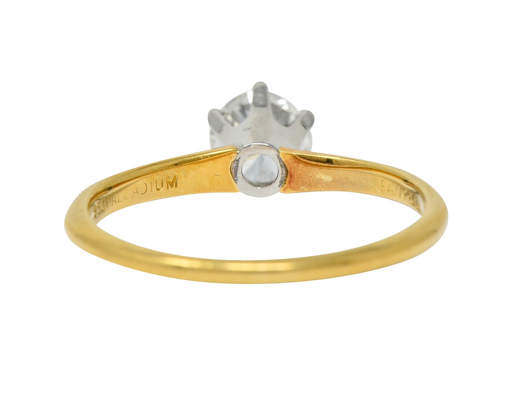 1950's Tiffany & Co. 0.35 CTW Diamond 14 Karat Gold Solitaire Engagement RingRing - Wilson's Estate Jewelry