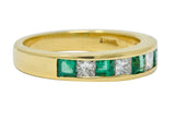 Tiffany & Co. 1.10 CTW Emerald Diamond 18 Karat Gold Channel Band Circa 1990 - Wilson's Estate Jewelry