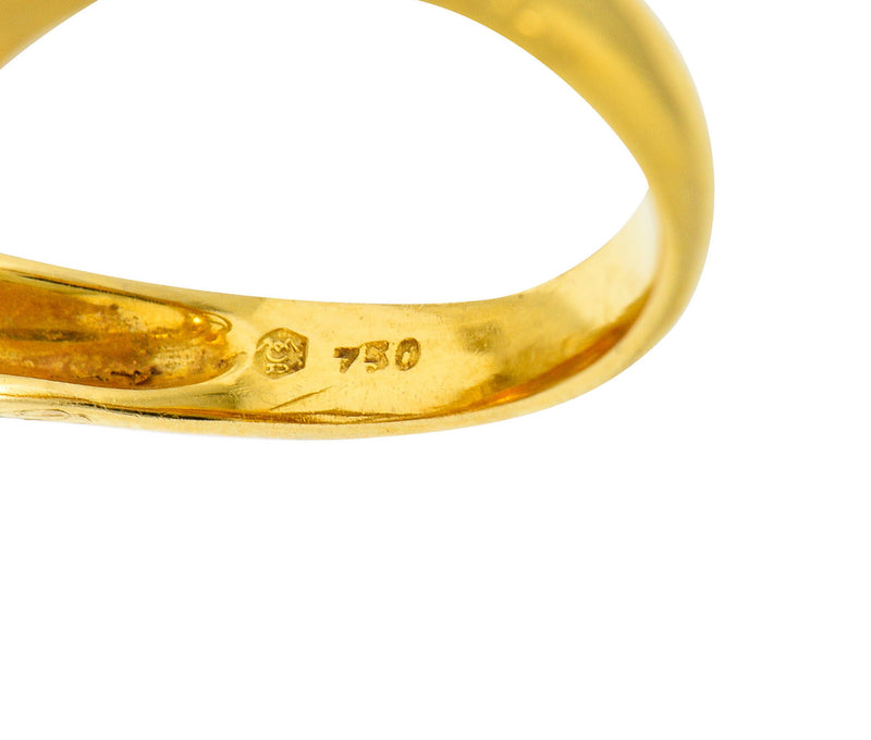Carrera Y Carrera Rock Crystal 18 Karat Gold Cherubic RingRing - Wilson's Estate Jewelry