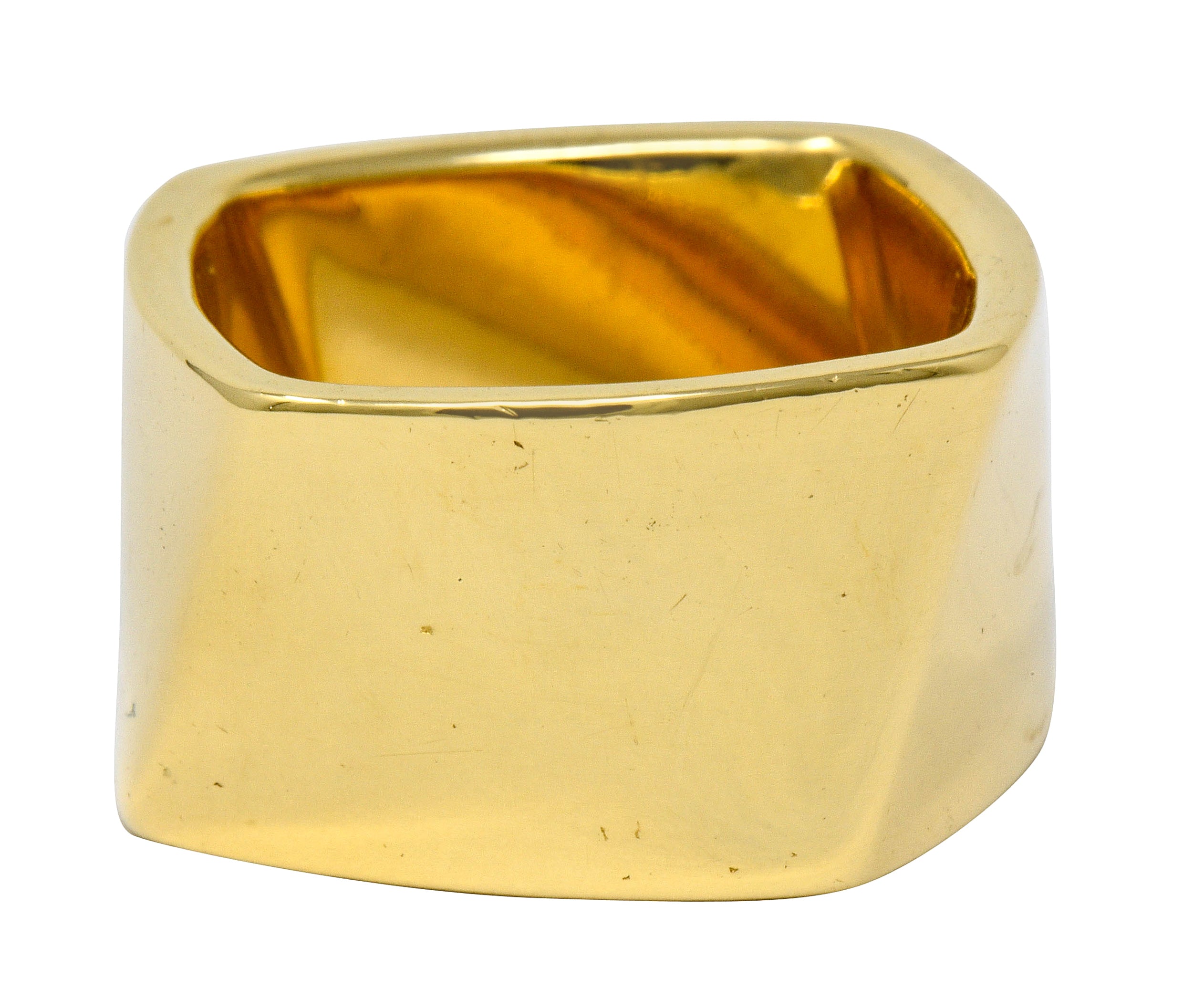 Frank Gehry Tiffany & Co. 18 Karat Gold Wide Torque Band Ring - Wilson's Estate Jewelry