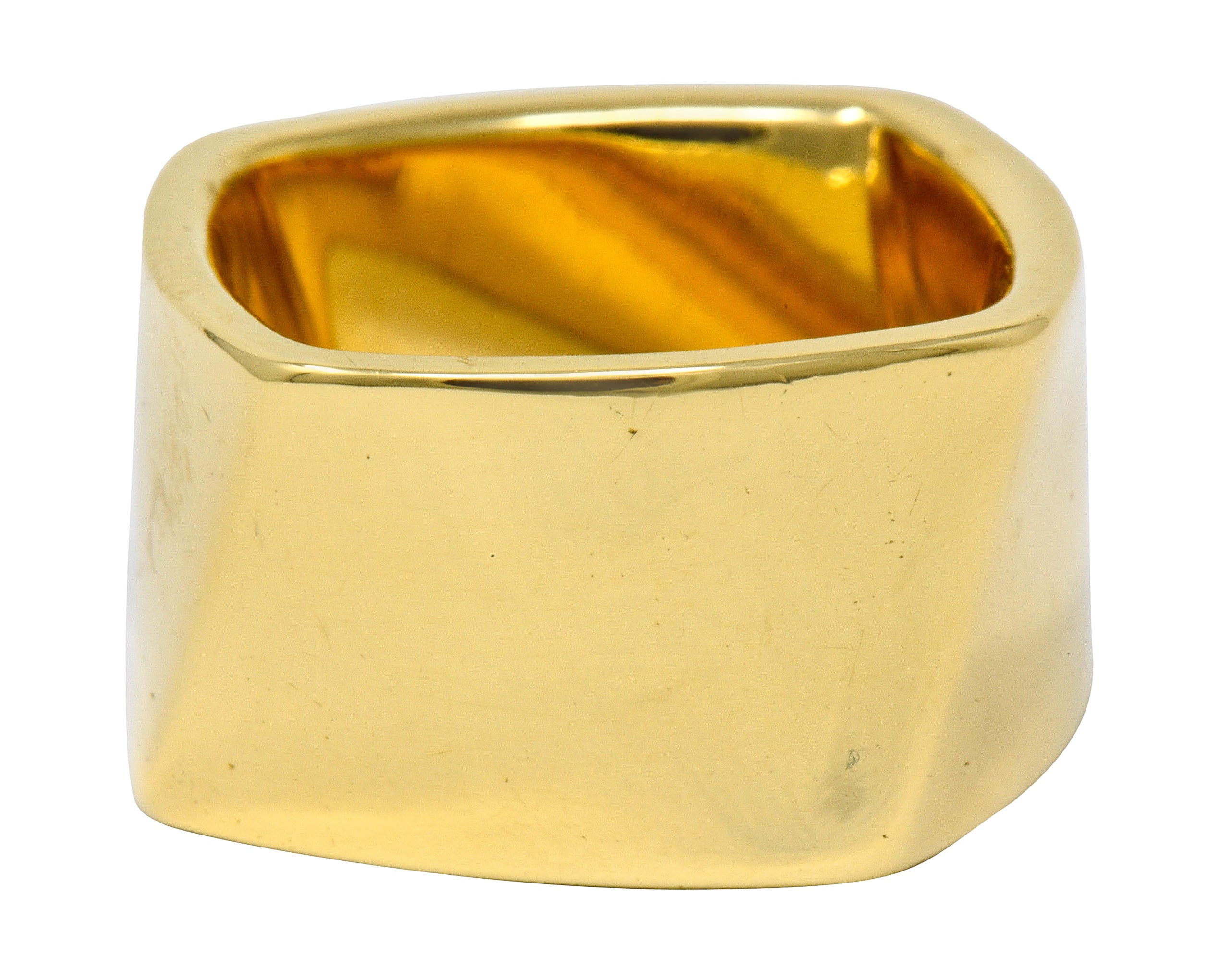 Frank Gehry Tiffany & Co. 18 Karat Gold Wide Torque Band Ring - Wilson's Estate Jewelry