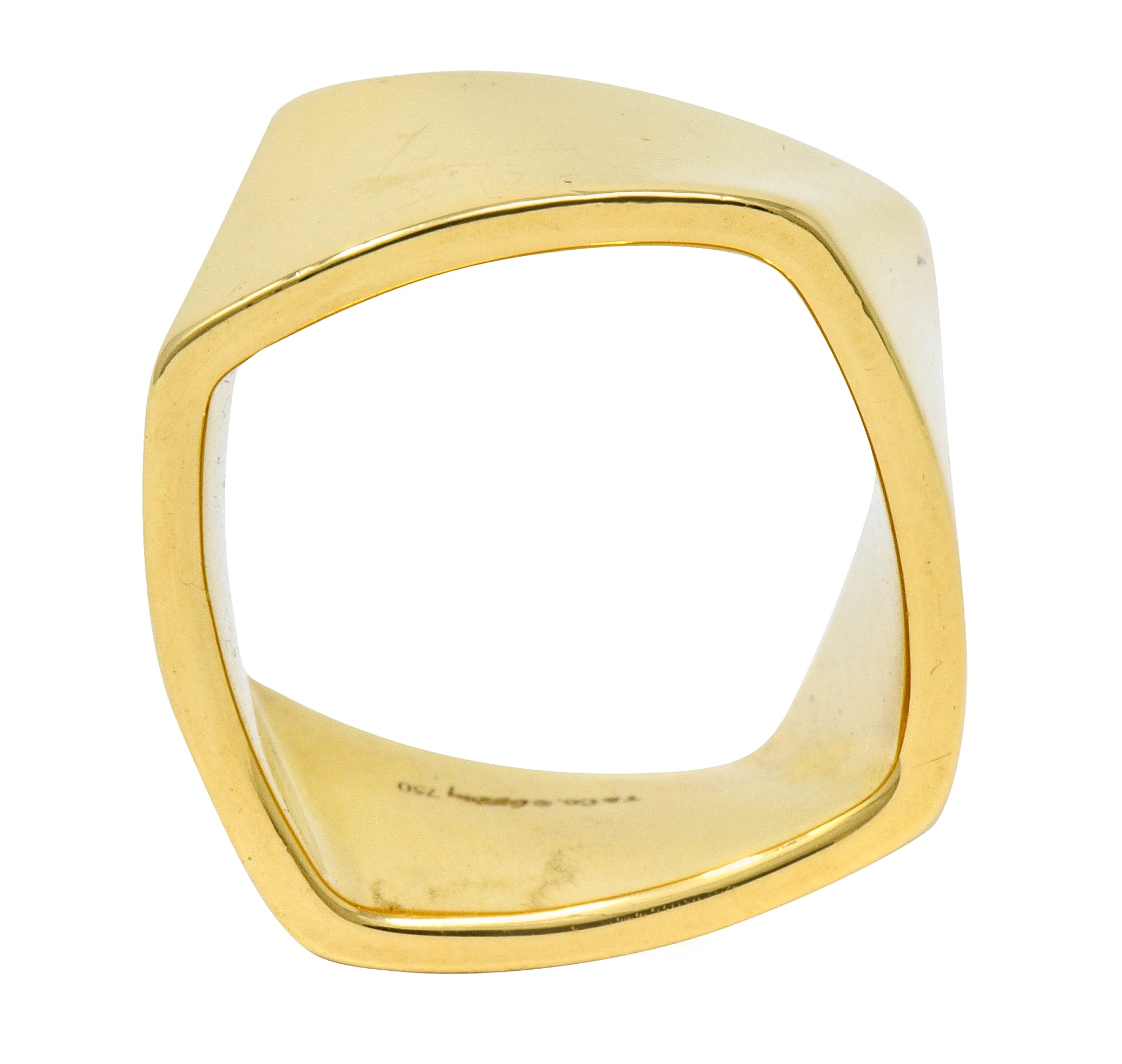 Frank Gehry Tiffany & Co. 18 Karat Gold Wide Torque Band Ring - Wilson's Estate Jewelry