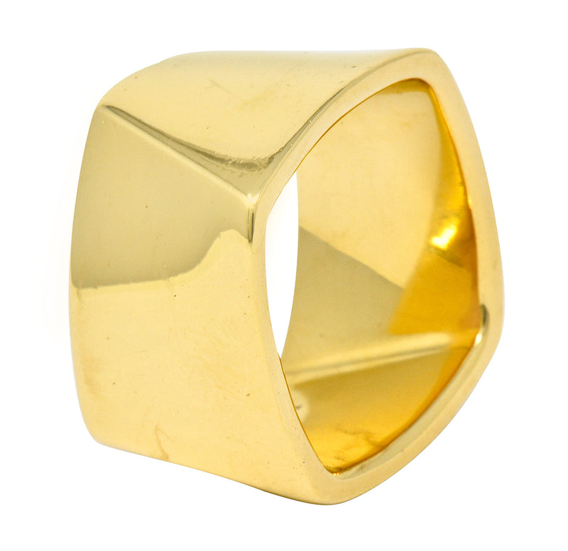 Tiffany & Co 18K Gold Frank Gehry Diamond Torque Ring in White Gold