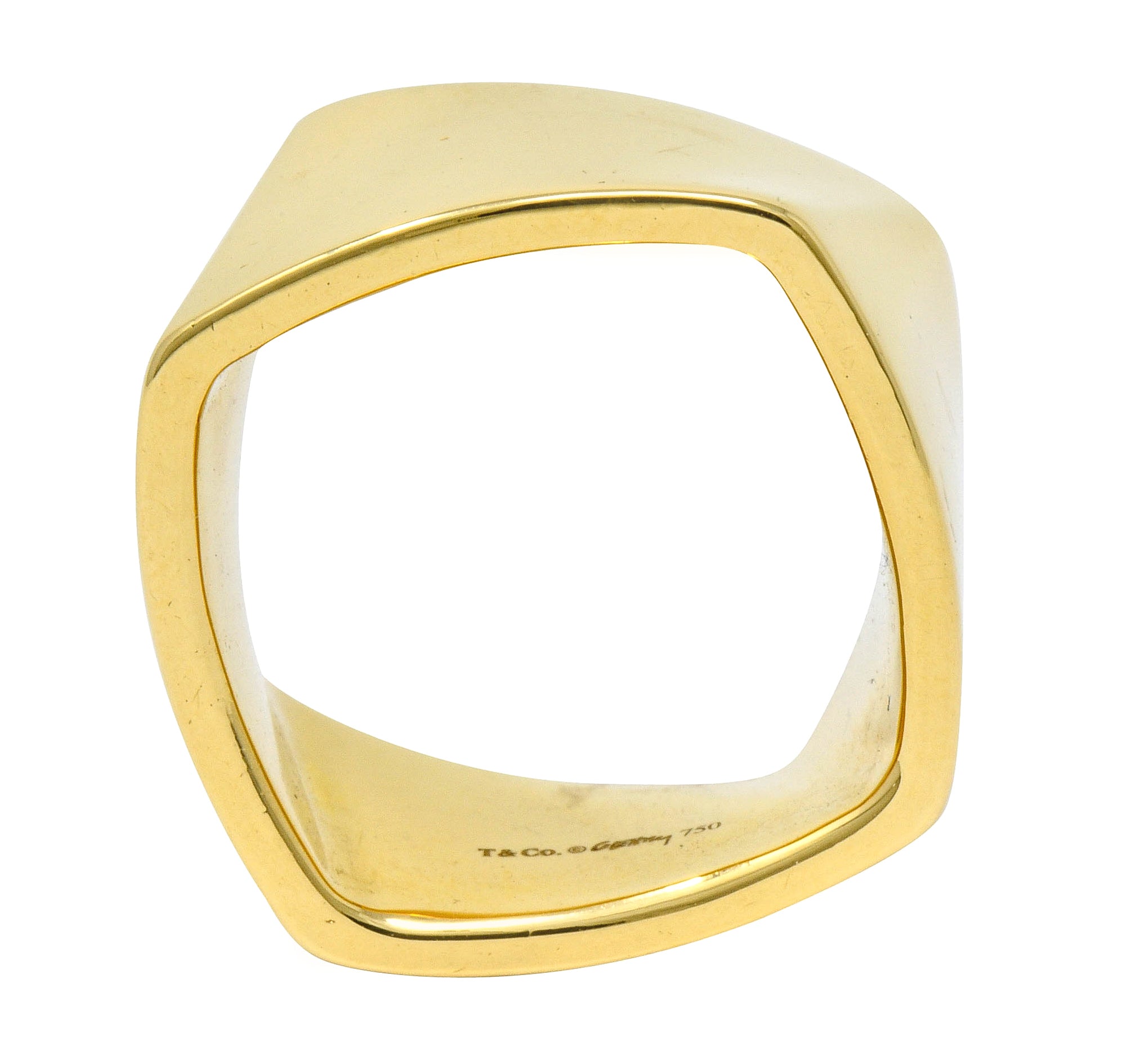 Frank Gehry Tiffany & Co. 18 Karat Gold Wide Torque Band Ring - Wilson's Estate Jewelry