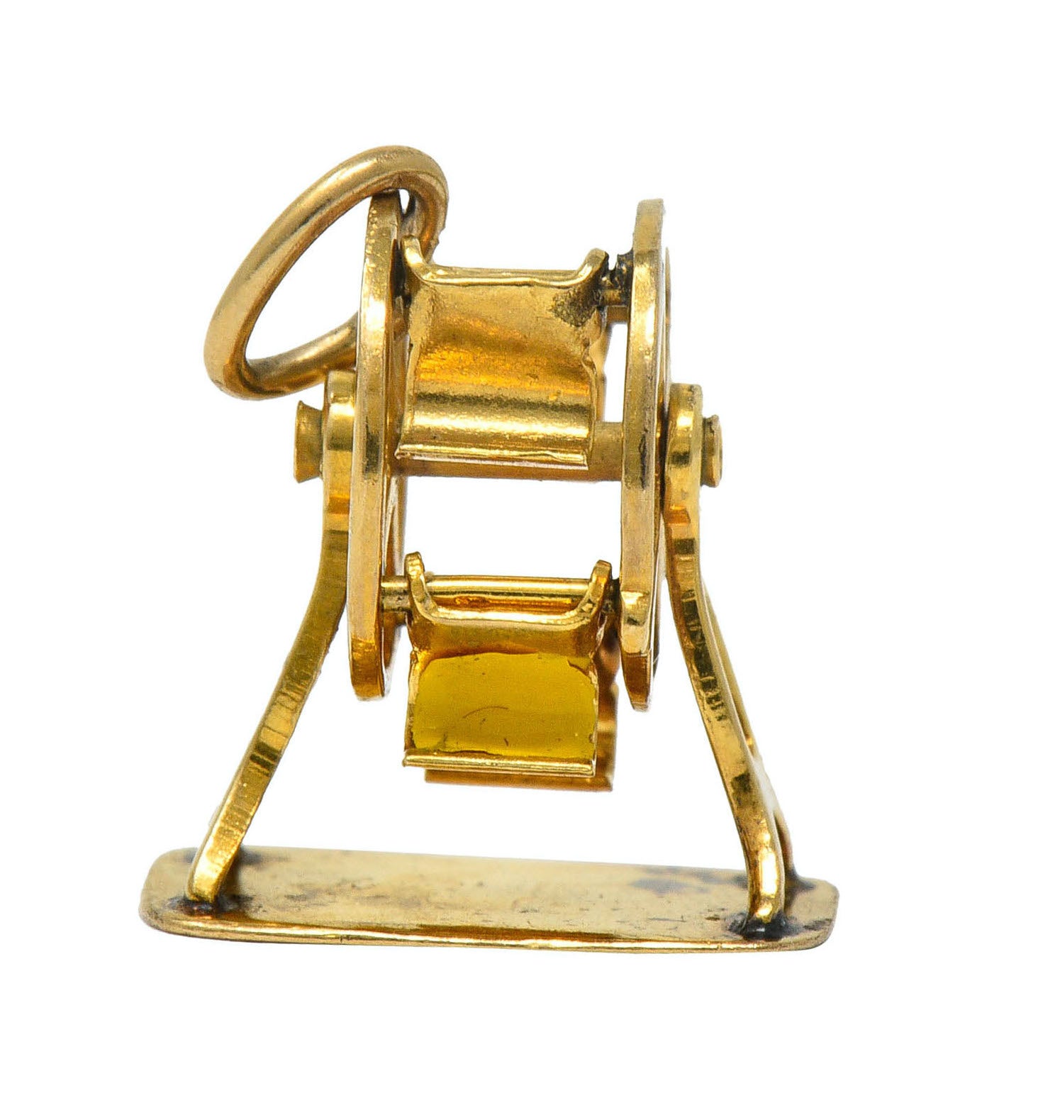 Retro 14 Karat Gold Rotating Ferris Wheel Charm Circa 1950charm - Wilson's Estate Jewelry