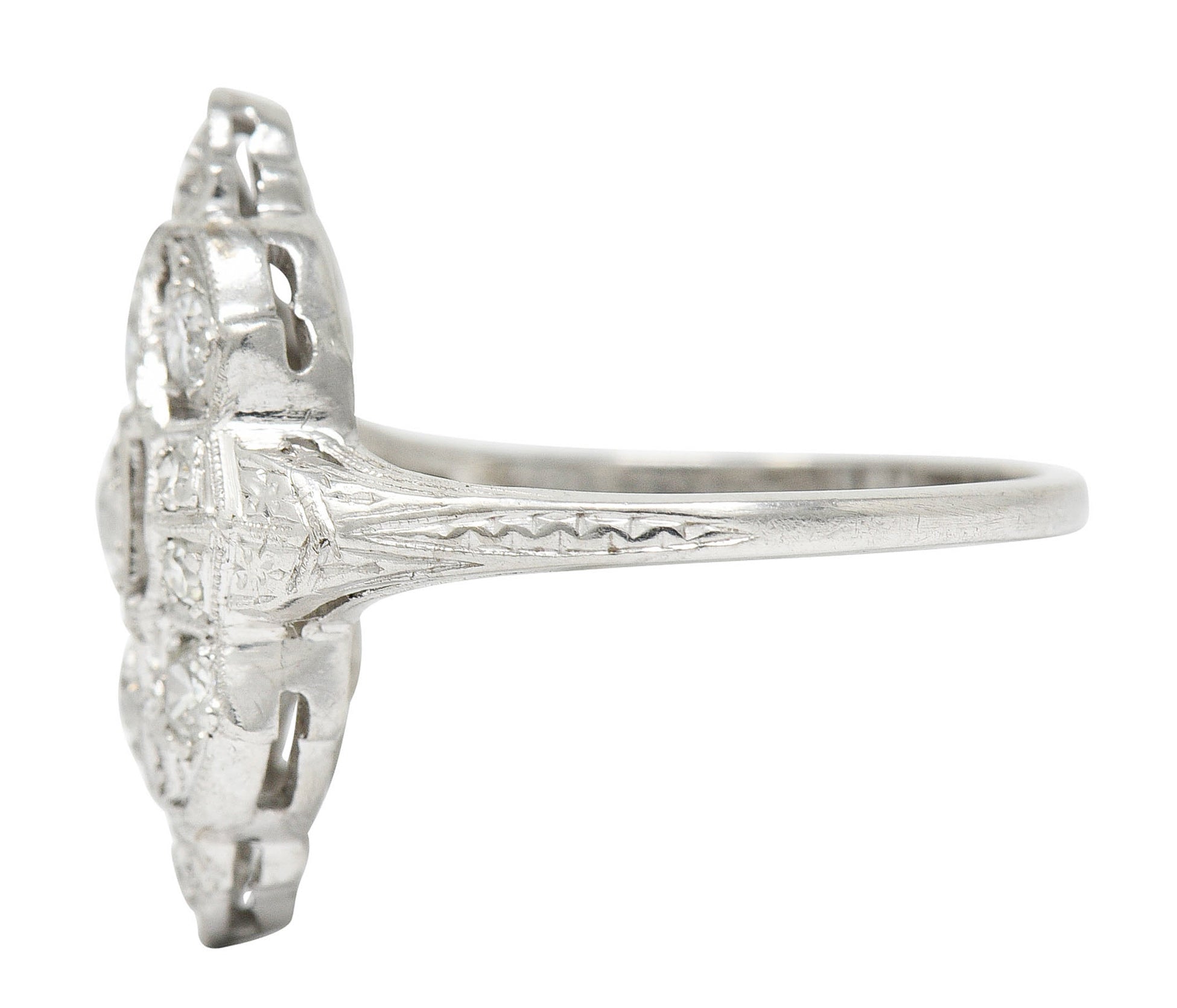 1920's Art Deco 0.80 CTW Diamond Platinum Dinner RingRing - Wilson's Estate Jewelry