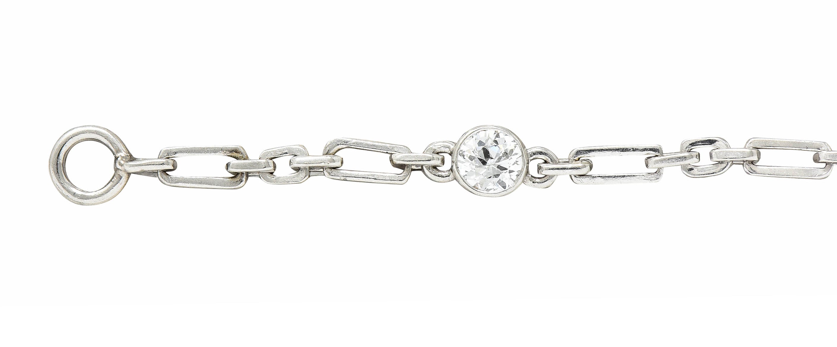 Art Deco 0.65 CTW Diamond Platinum Diamond By The Yard Braceletbracelet - Wilson's Estate Jewelry