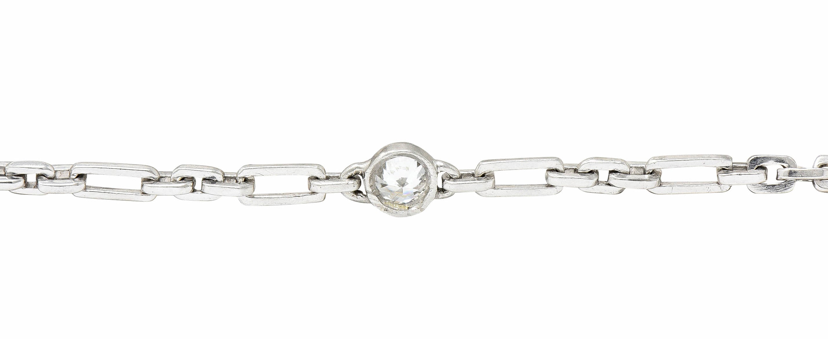 Art Deco 0.65 CTW Diamond Platinum Diamond By The Yard Braceletbracelet - Wilson's Estate Jewelry