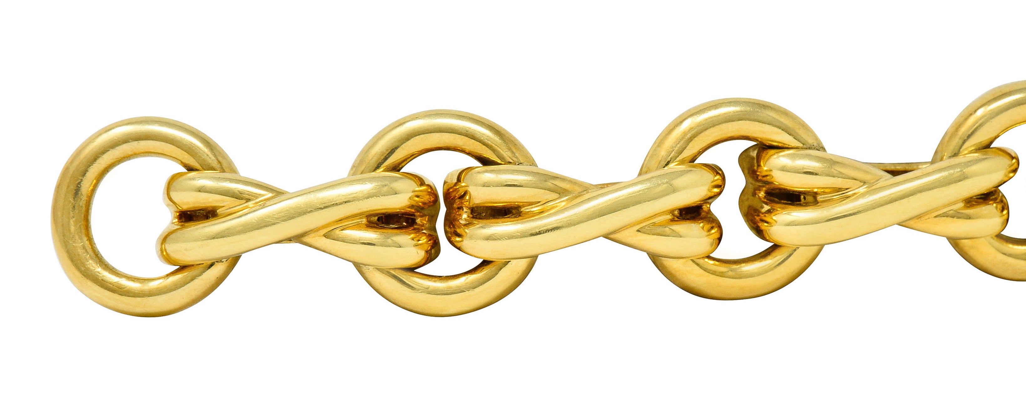 Paloma Picasso Tiffany & Co. 18 Karat Gold Knot Graffiti X Link Braceletbracelet - Wilson's Estate Jewelry