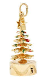 1960's Litacharm Inc. Vintage 14 Karat Gold Christmas Tree Charmcharm - Wilson's Estate Jewelry