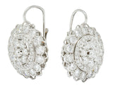 Dazzling 2.50 CTW Diamond Platinum Floral Cluster Drop EarringsEarrings - Wilson's Estate Jewelry