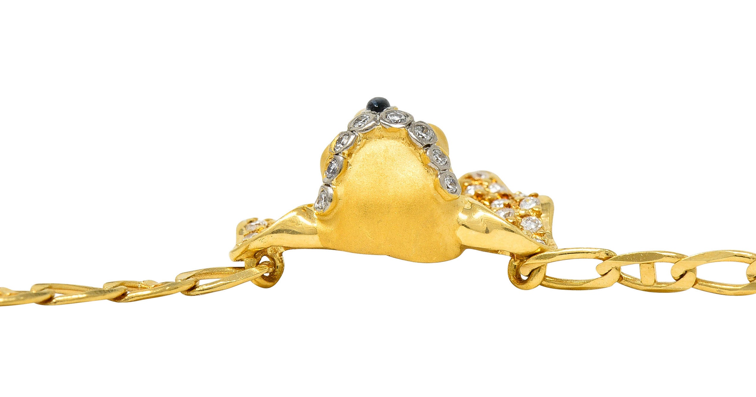 Carrera Y Carrera Sapphire Ruby Diamond 18 Karat Gold Elephante NecklaceNecklace - Wilson's Estate Jewelry