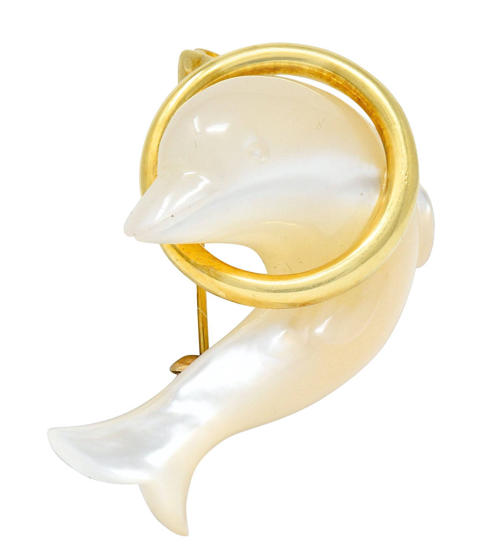 Tiffany & Co. Mother-Of-Pearl 18 Karat Gold Dolphin BroochBrooch - Wilson's Estate Jewelry