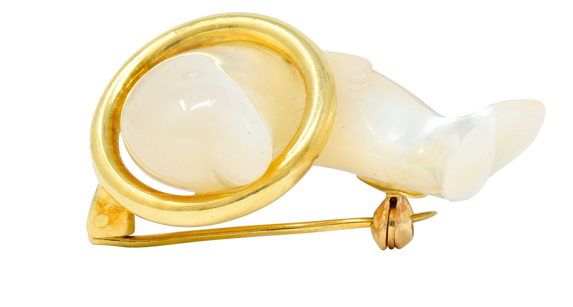 Tiffany & Co. Mother-Of-Pearl 18 Karat Gold Dolphin BroochBrooch - Wilson's Estate Jewelry