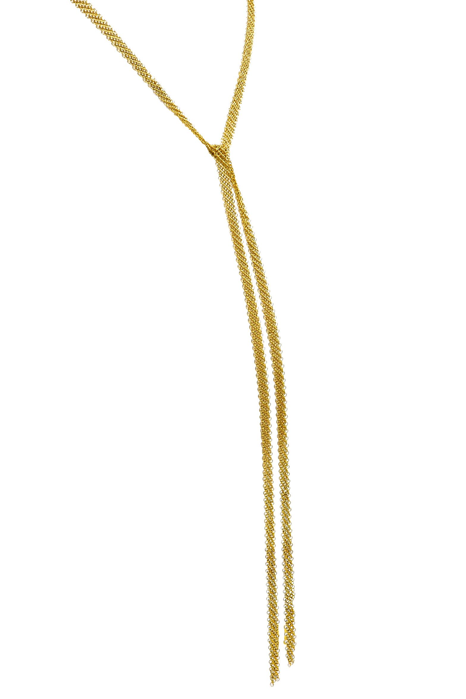 Elsa Peretti Tiffany & Co. 18 Karat Gold Mesh Scarf Chain NecklaceNecklace - Wilson's Estate Jewelry