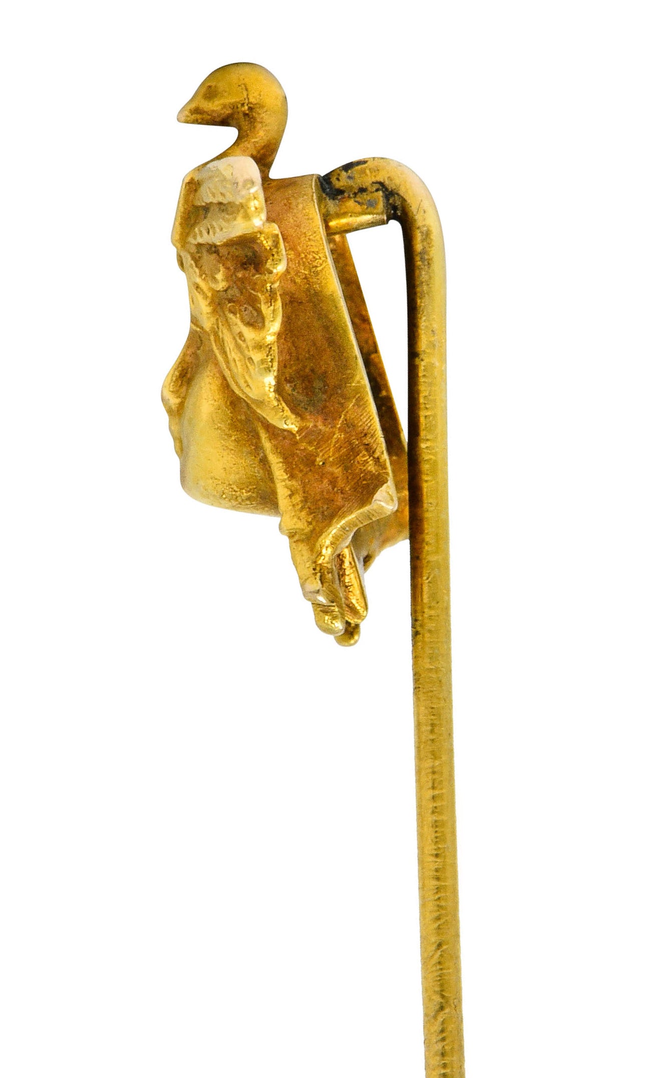 Art Nouveau Diamond 14 Karat Gold Siberian Shaman Stickpin - Wilson's Estate Jewelry