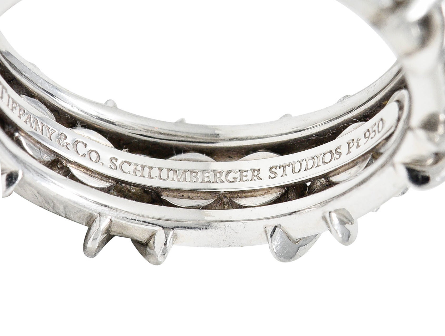 Schlumberger Tiffany & Co. 1.15 CTW Diamond Platinum X Band RingRing - Wilson's Estate Jewelry