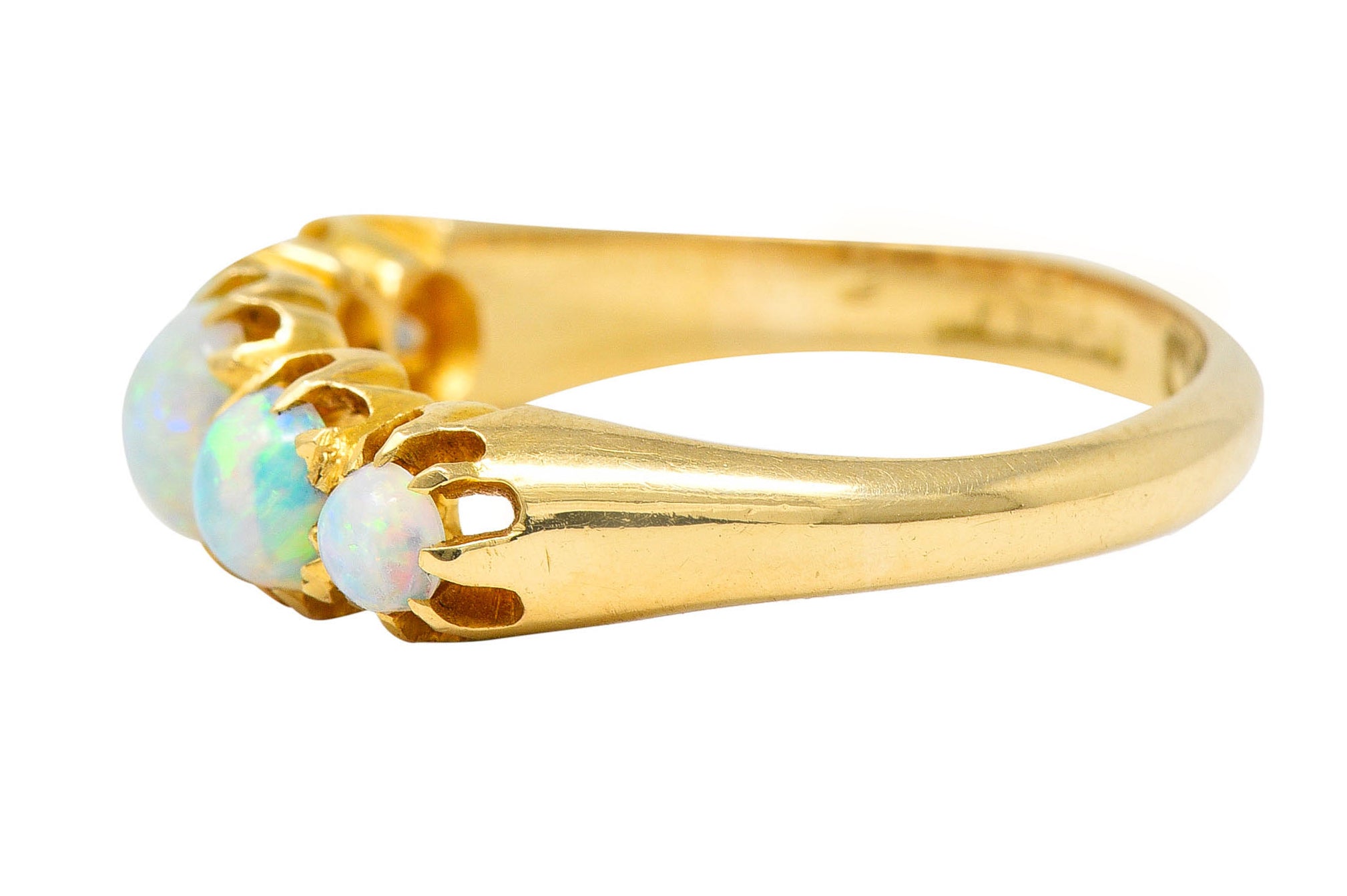 1960's Vintage British Opal 18 Karat Gold Five Stone RingRing - Wilson's Estate Jewelry