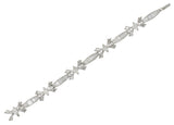 Mid-Century 10.80  CTW Marquise Cut Diamond Platinum Ribbon Vintage Line Bracelet Wilson's Estate Jewelry