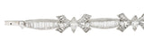 Mid-Century 10.80  CTW Marquise Cut Diamond Platinum Ribbon Vintage Line Bracelet Wilson's Estate Jewelry