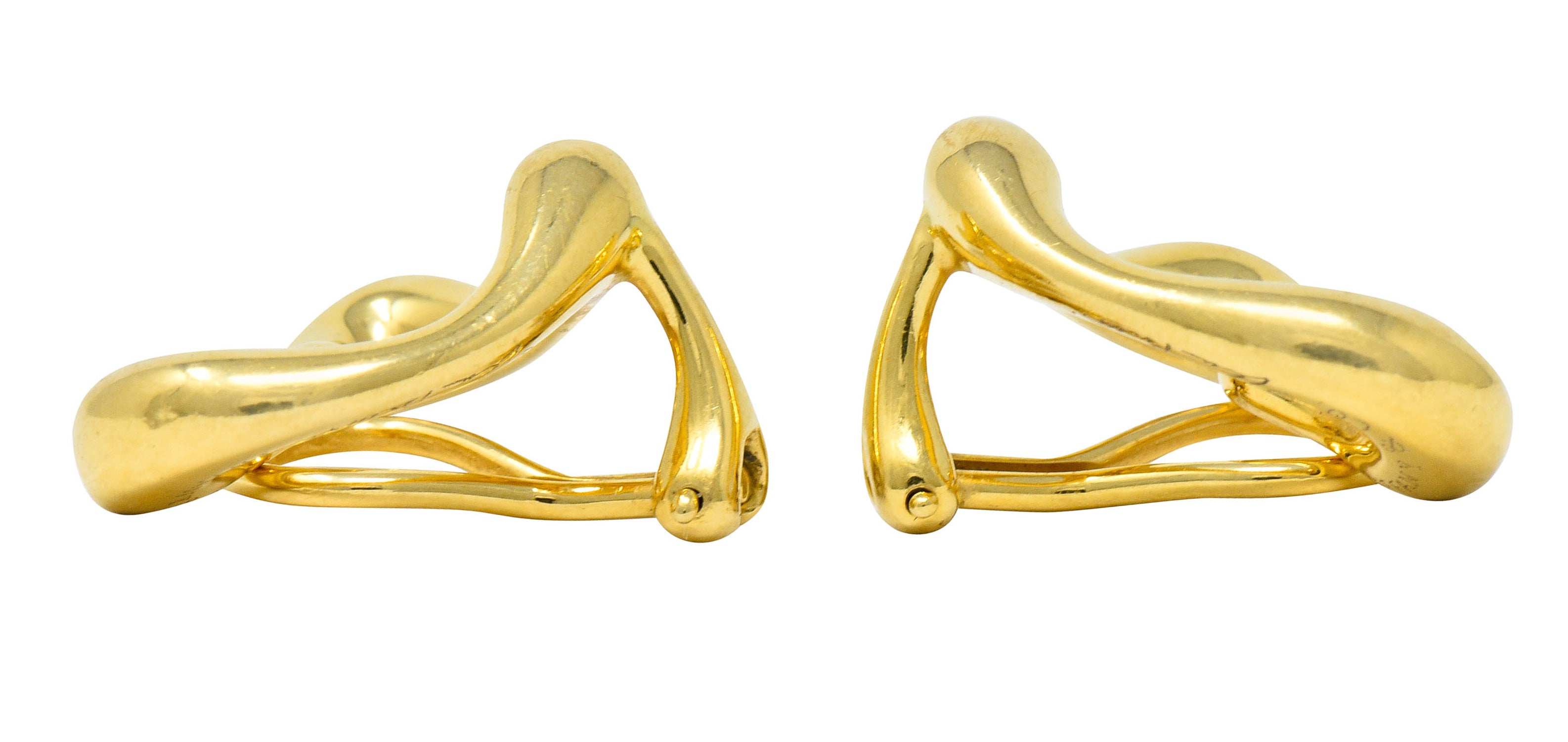 Elsa Peretti Tiffany & Co. 18 Karat Gold Open Heart Ear-Clip EarringsEarrings - Wilson's Estate Jewelry