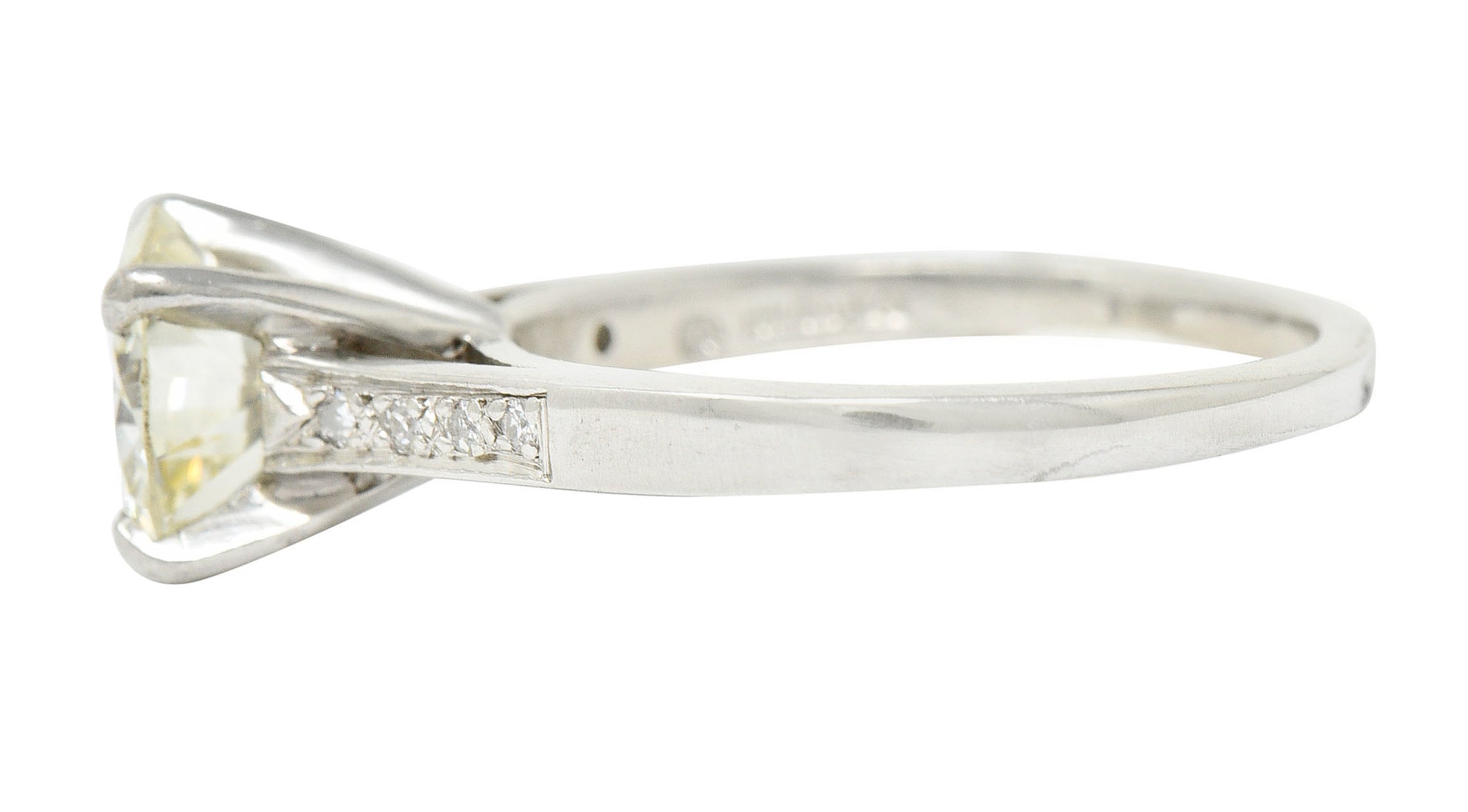 1950's Mid-Century 1.71 CTW Diamond Platinum Engagement RingRing - Wilson's Estate Jewelry