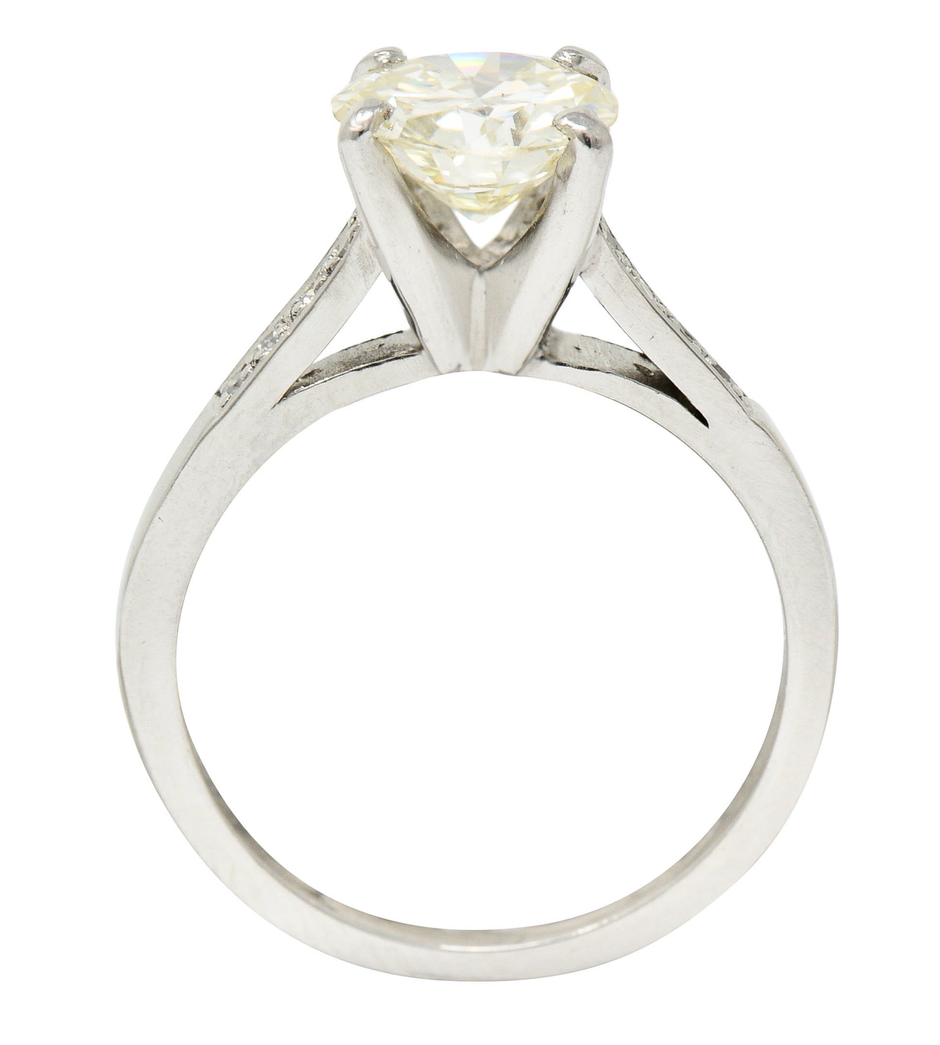 1950's Mid-Century 1.71 CTW Diamond Platinum Engagement RingRing - Wilson's Estate Jewelry