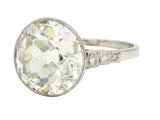 Art Deco 7.21 CTW Old European Diamond Platinum Butterfly Engagement RingRing - Wilson's Estate Jewelry